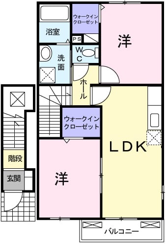 シエルブルーⅡ202間取